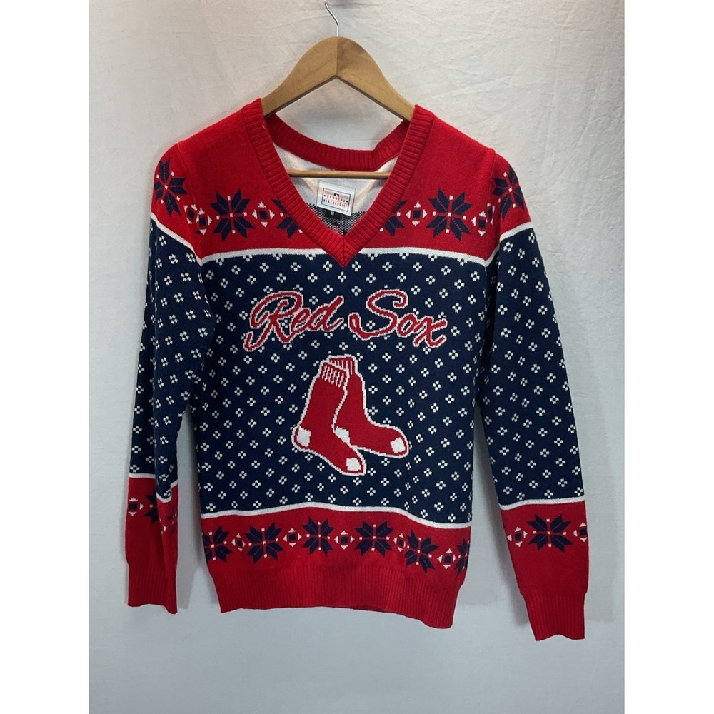 Boston Red Sox MLB Ugly Christmas Sweater Men's M Genuine Merchandise‎ Vneck